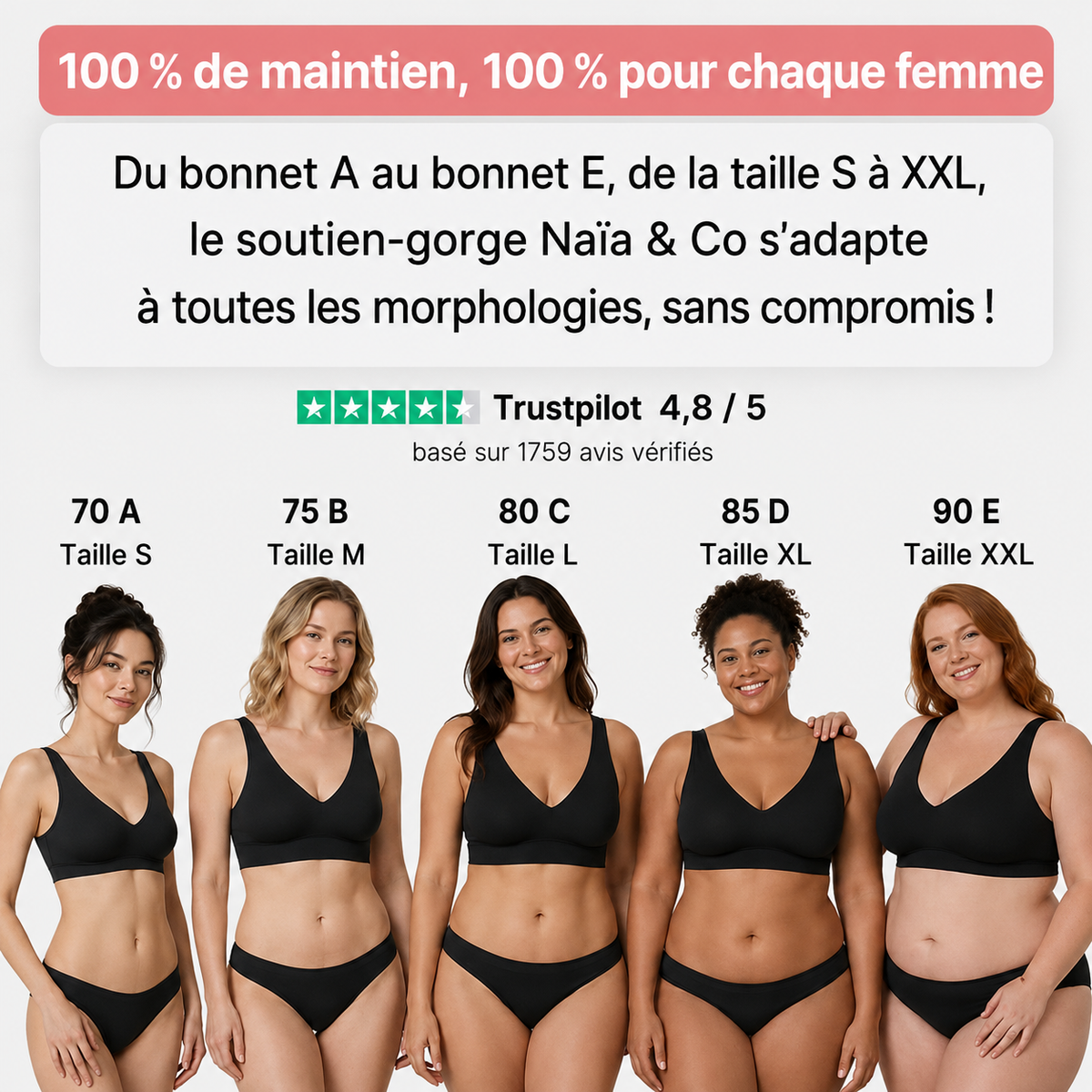 Soutien-gorge Confort — Sans coutures ni armatures